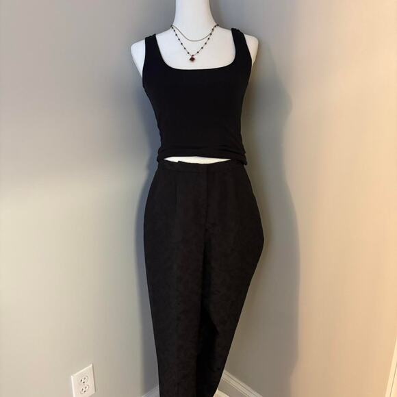 REQUIREMENTS Black Jacquard Trousers – Size 10 - Picture 1 of 5